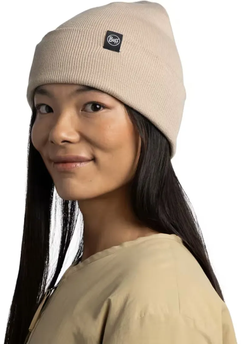 Buff Knitted Beanie Lilon Biscotti-3