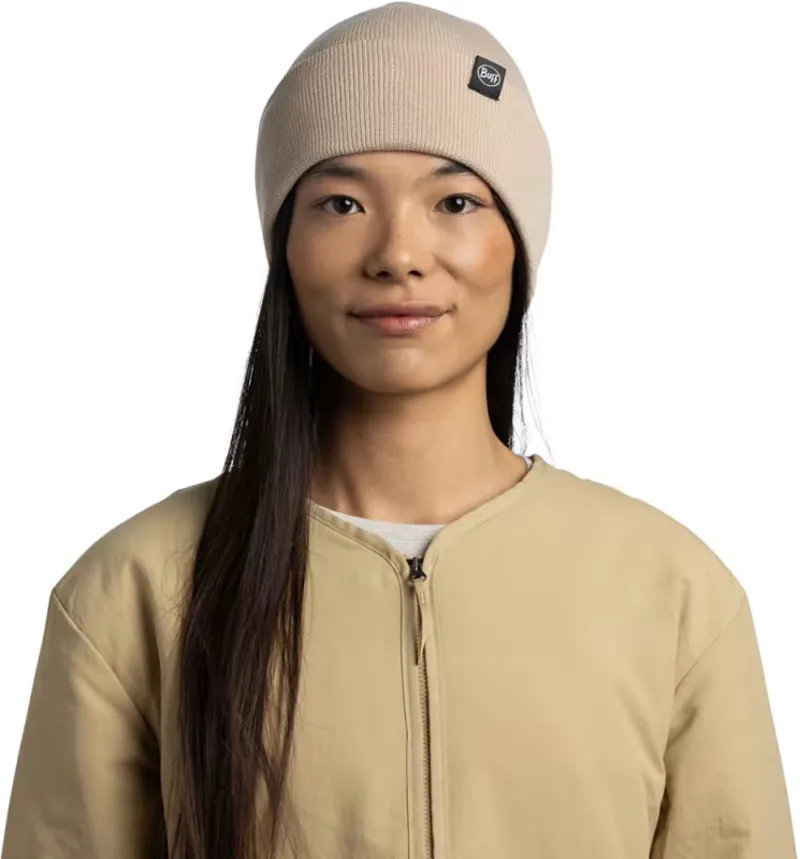 Buff Knitted Beanie Lilon Biscotti-2