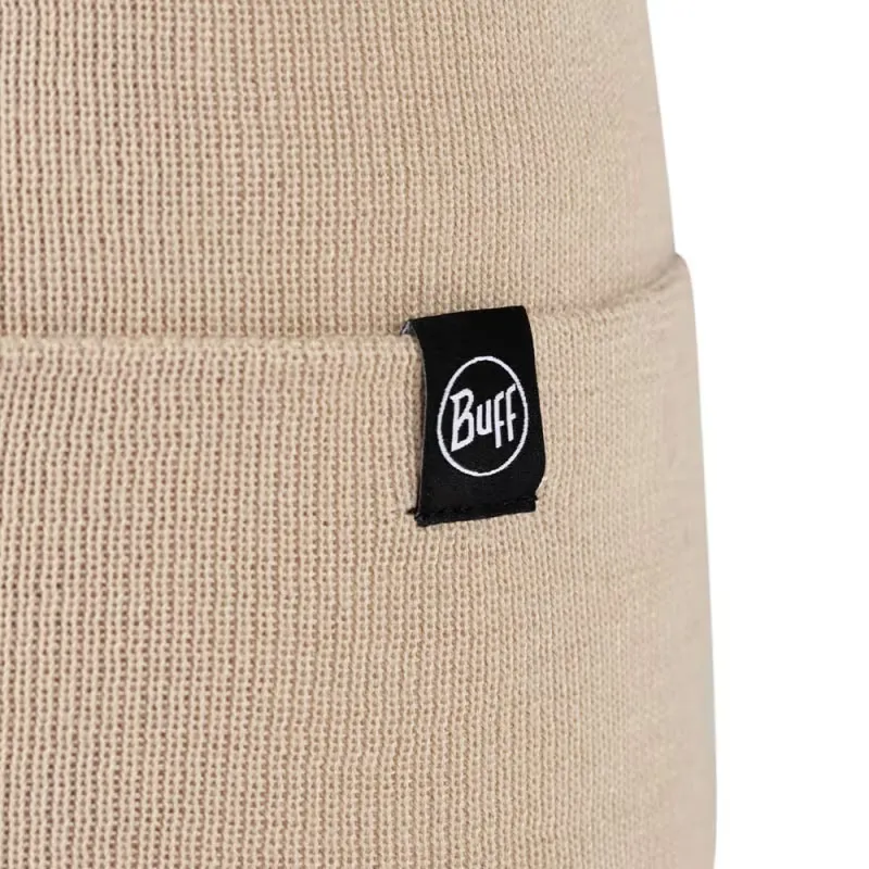 Buff Knitted Beanie Lilon Biscotti-1