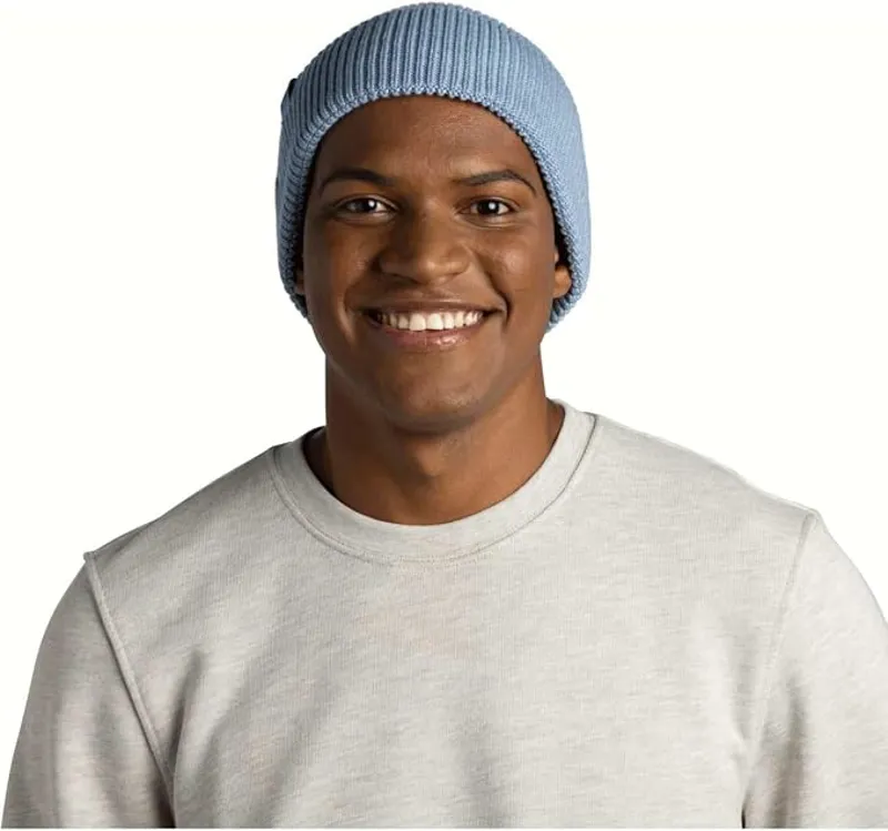 Buff Knitted Beanie Merix Lake Blue-2