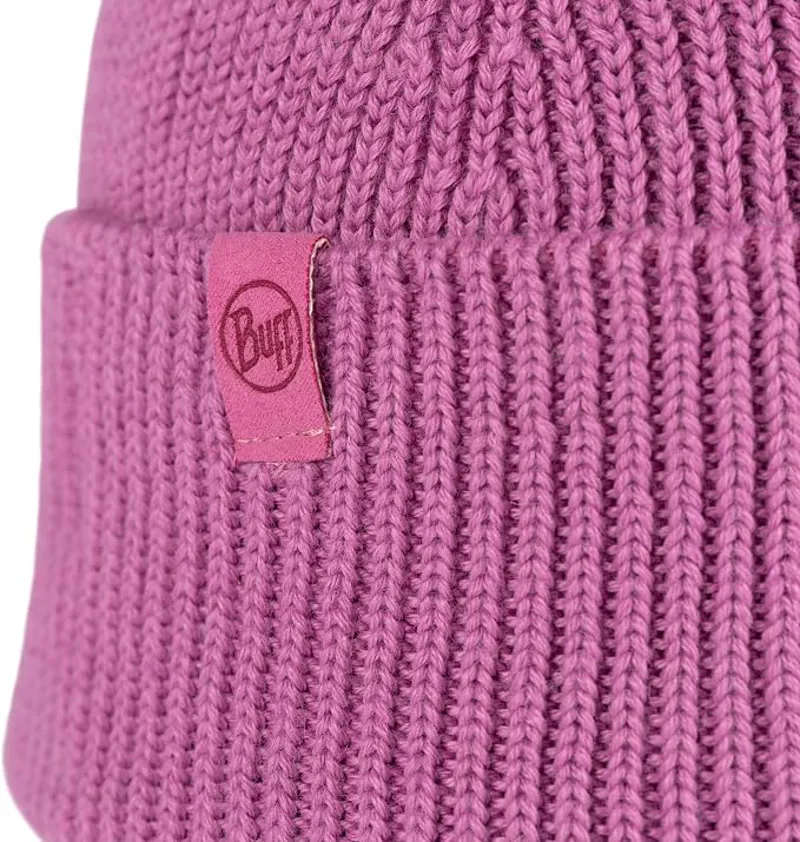 Buff Knitted Beanie Merix Orchid-1