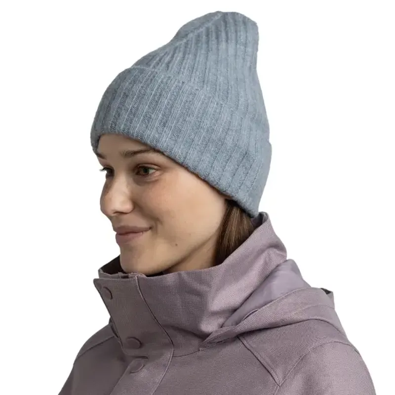 Buff Knitted Beanie Nilah Lake Blue-3