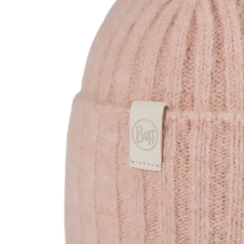 Buff Knitted Beanie Nilah Peach Beige-1
