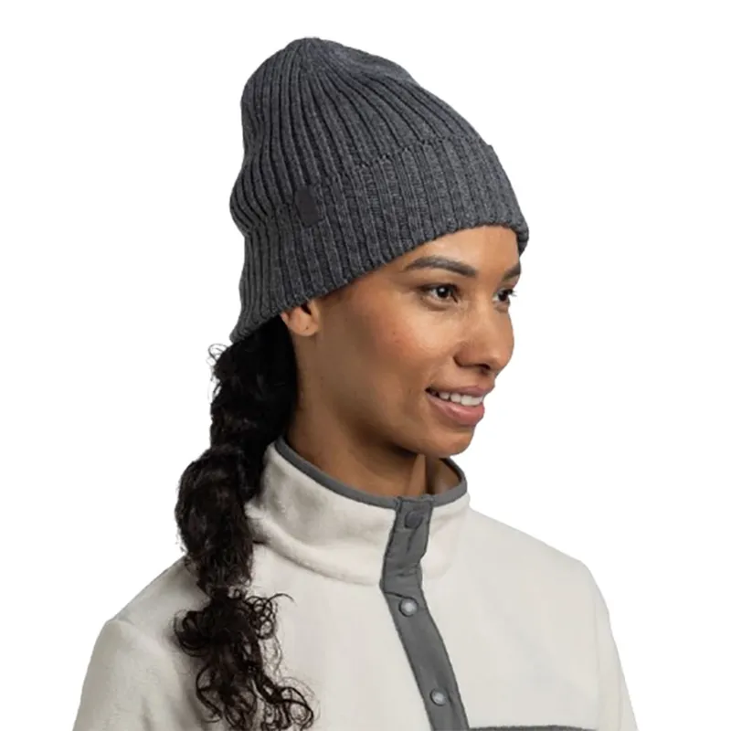 Buff Knitted Beanie Norval Grey Heather-3