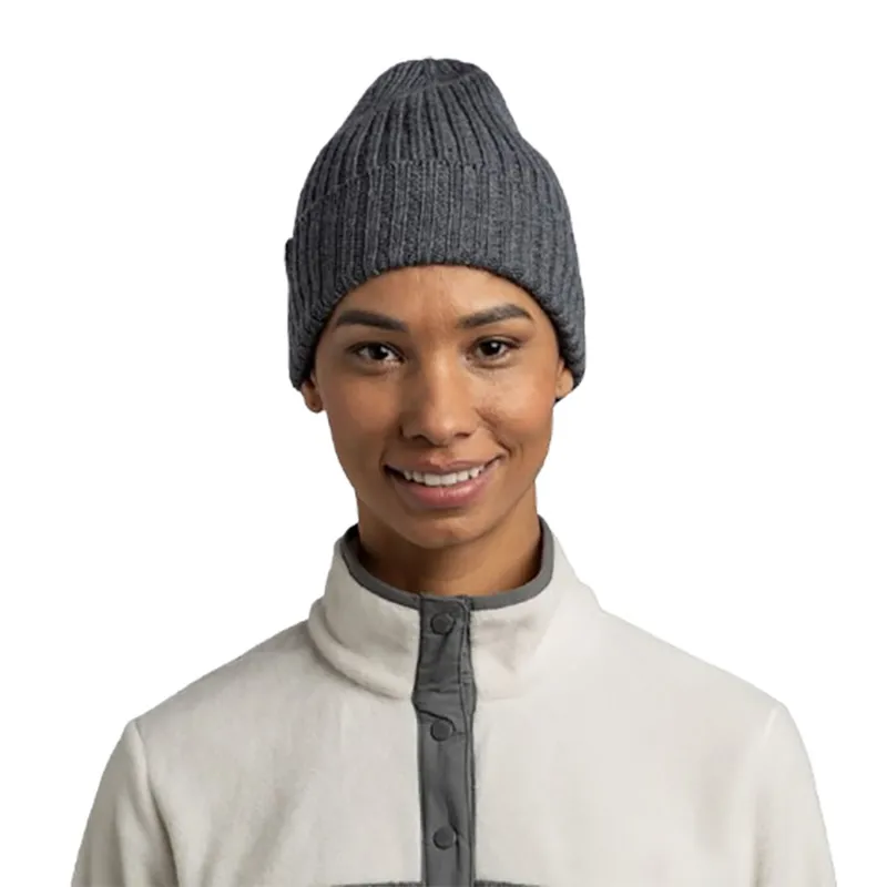 Buff Knitted Beanie Norval Grey Heather-2