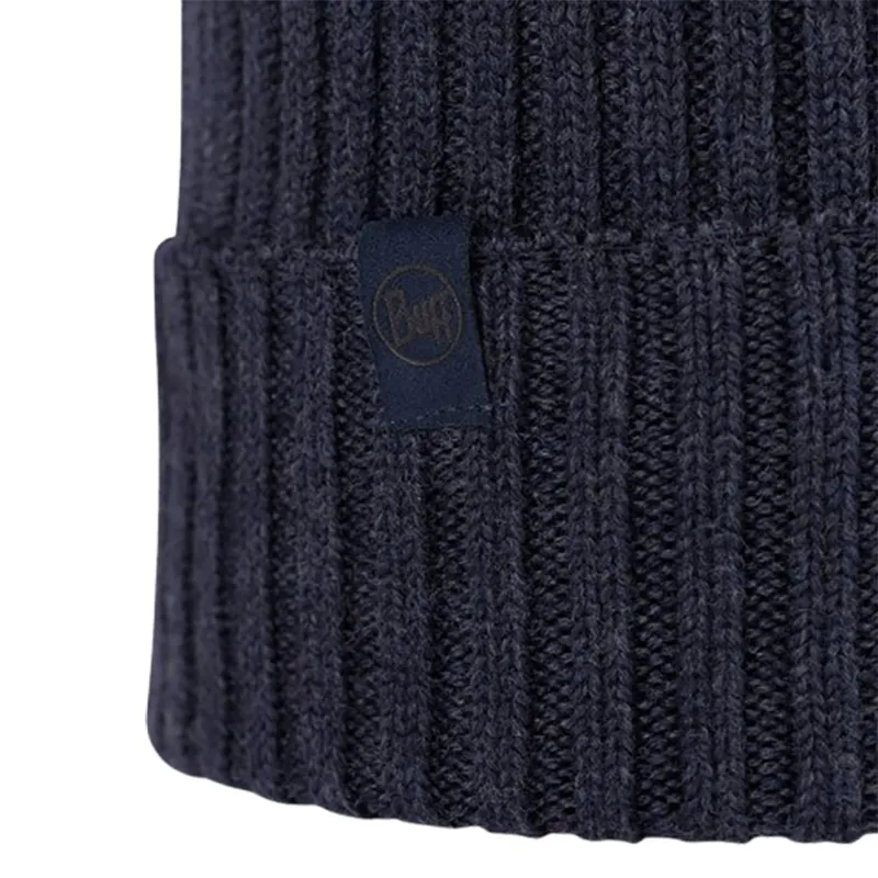 Buff Knitted Beanie Norval Night Blue-1
