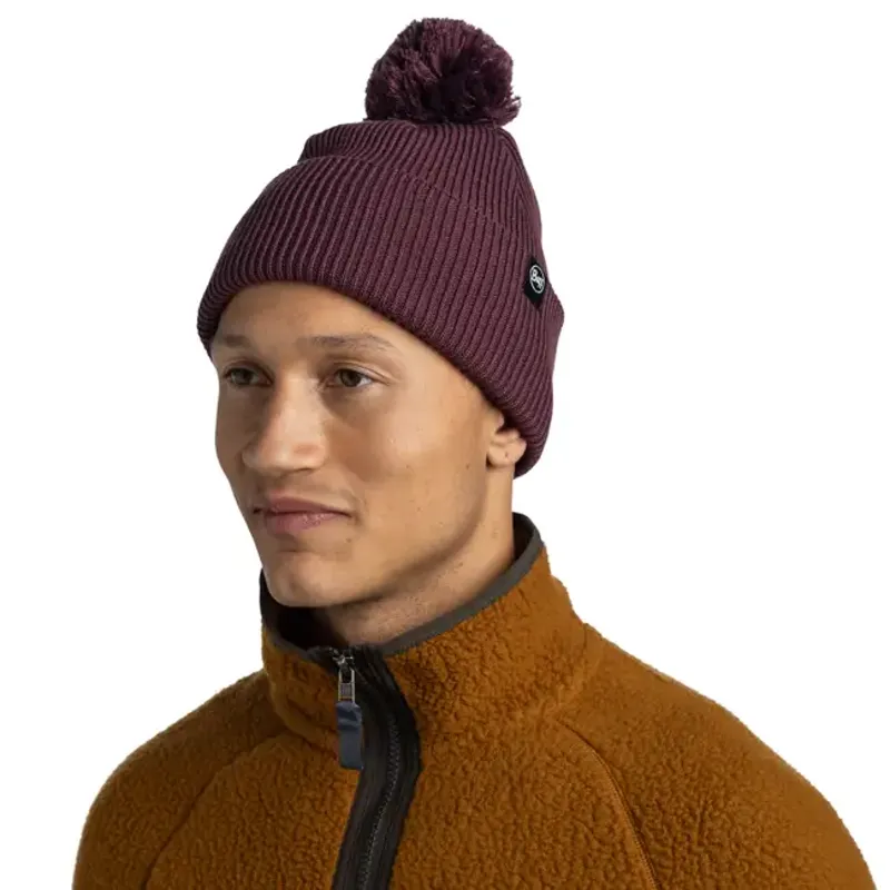 Buff Knitted Beanie Renvi Burgundy-3