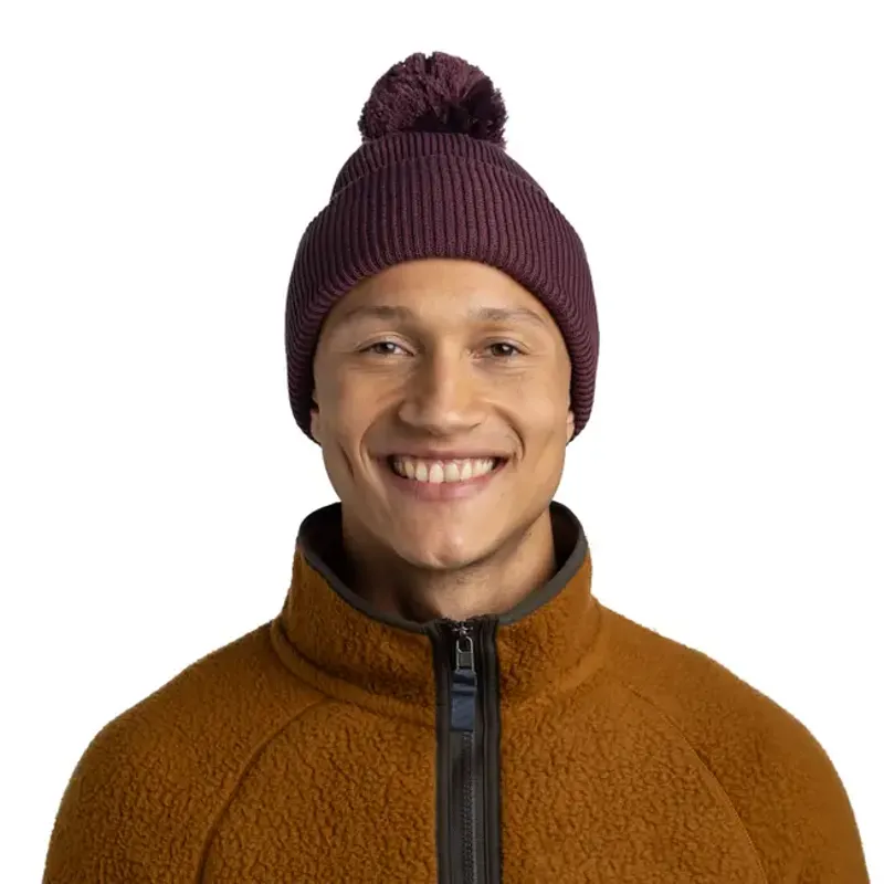 Buff Knitted Beanie Renvi Burgundy-2
