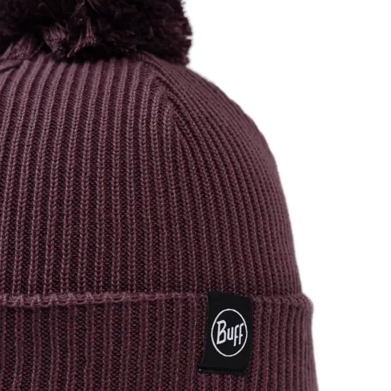 Buff Knitted Beanie Renvi Burgundy-1