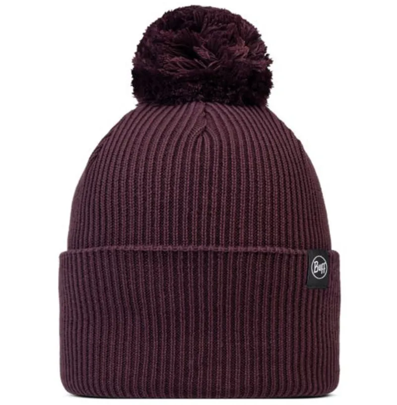 Buff Knitted Beanie Renvi Burgundy