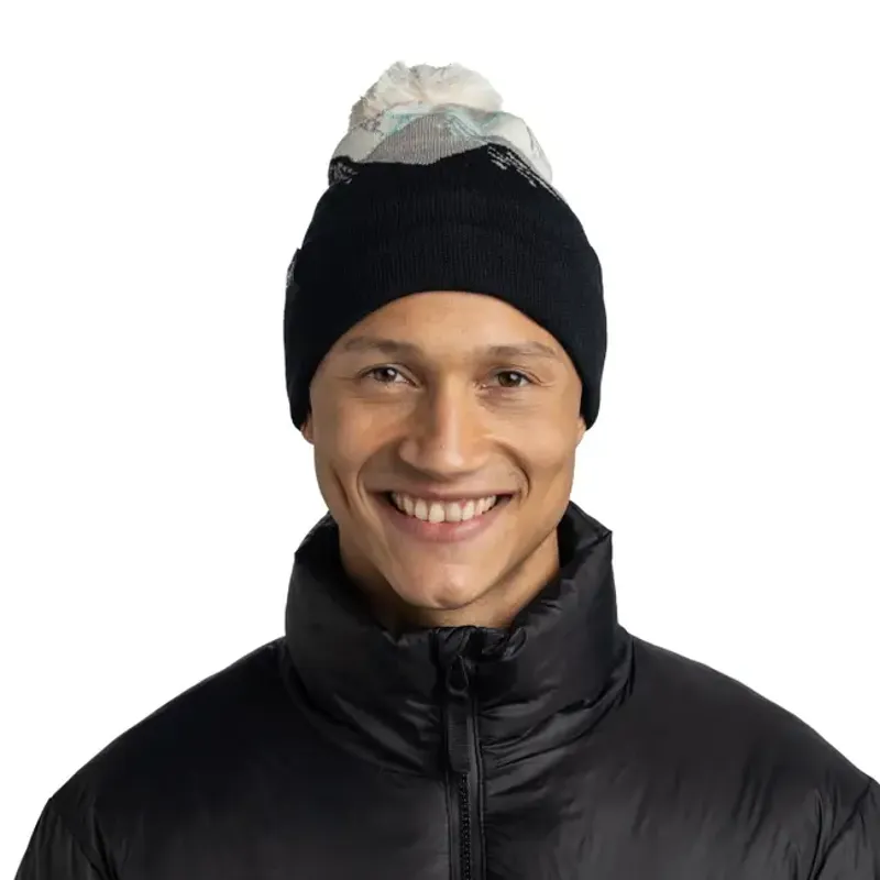 Buff Knitted Beanie Tatik Black-2
