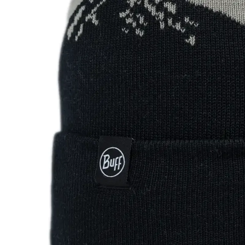 Buff Knitted Beanie Tatik Black-1