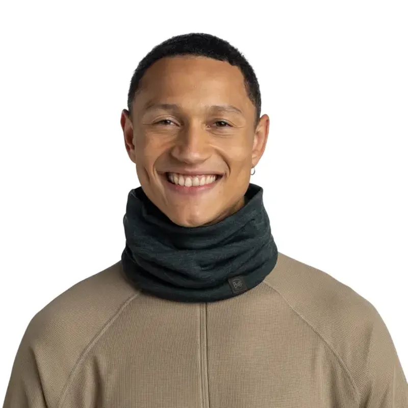 Buff Merino Heavyweight Neck Warmer Solid Forest-2