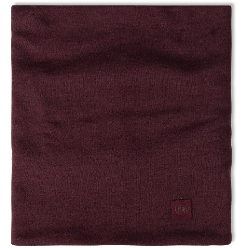 Buff Merino Heavyweight Neck Warmer Solid Garnet-1