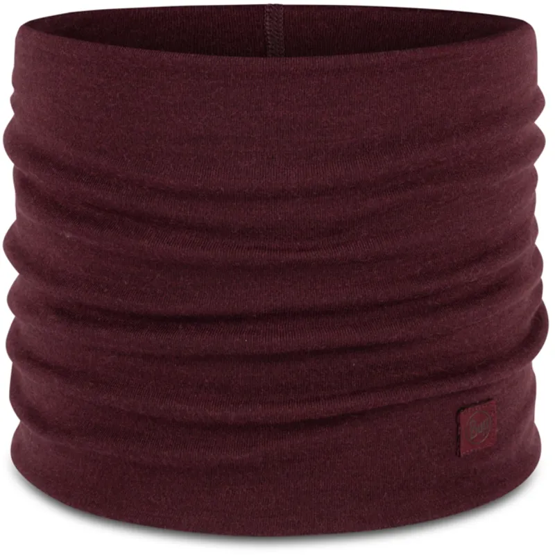 Buff Merino Heavyweight Neck Warmer Solid Garnet
