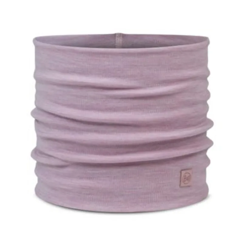 Buff Merino Heavyweight Neck Warmer Solid Lilac Sand