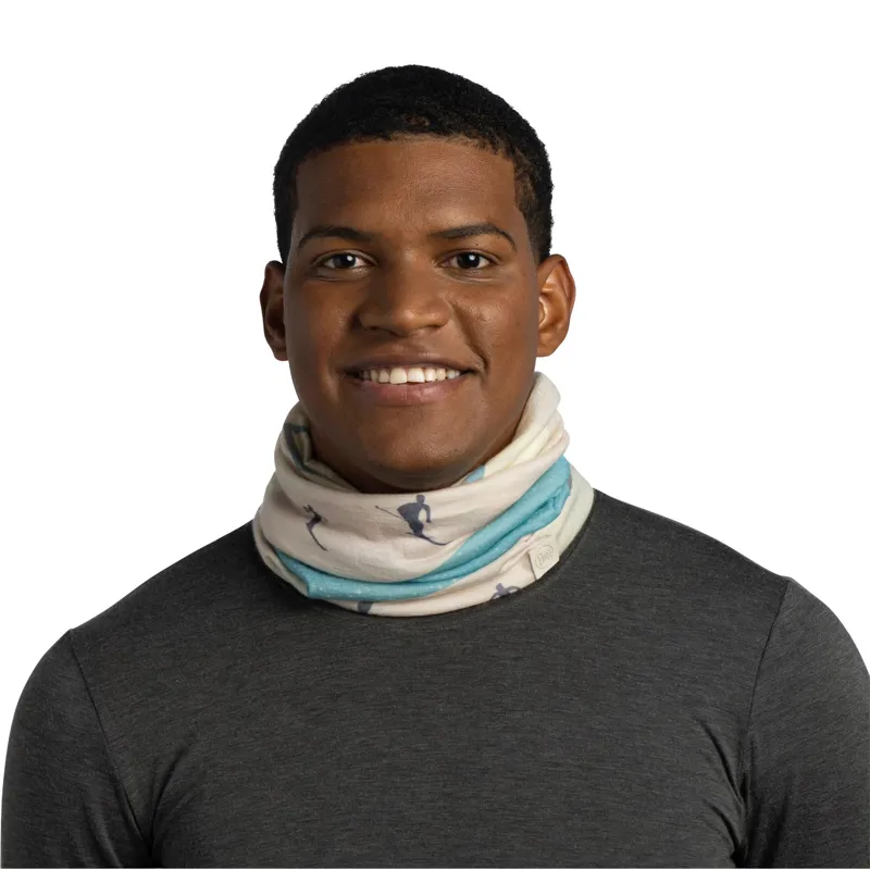 Buff Merino Lightweight Digital Prints Neckwear Ekan Grey-2