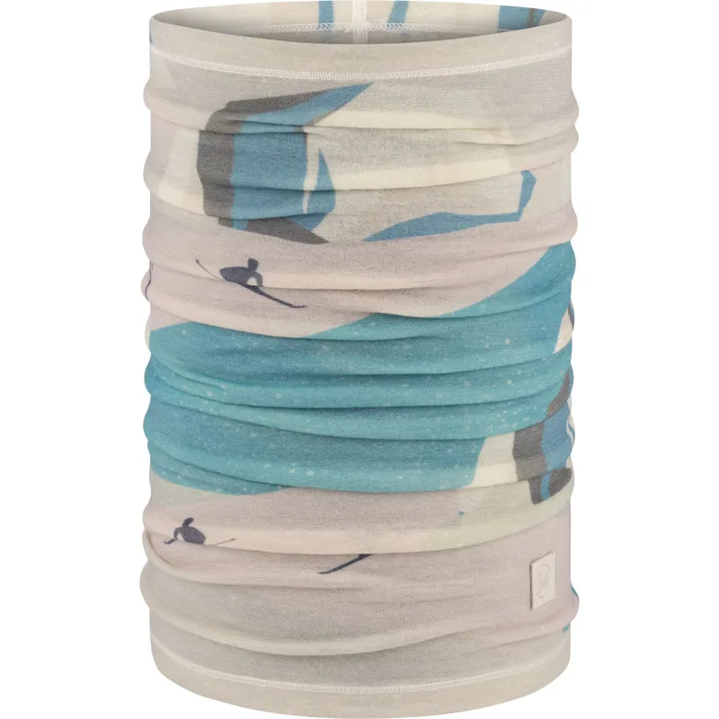 Buff Merino Lightweight Digital Prints Neckwear Ekan Grey