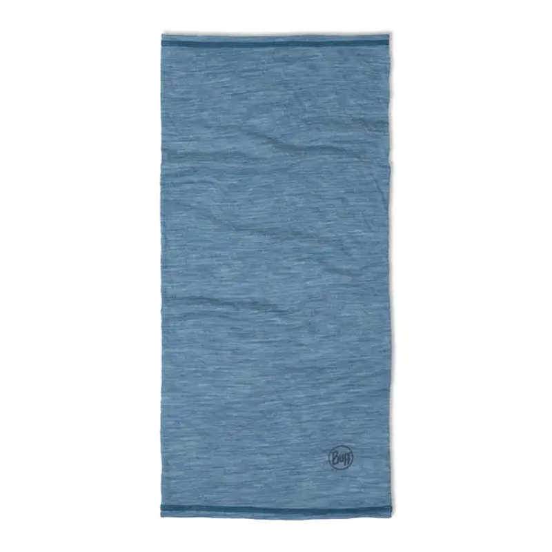 Buff Merino Lightweight Neckwear Solid Lake Blue-1