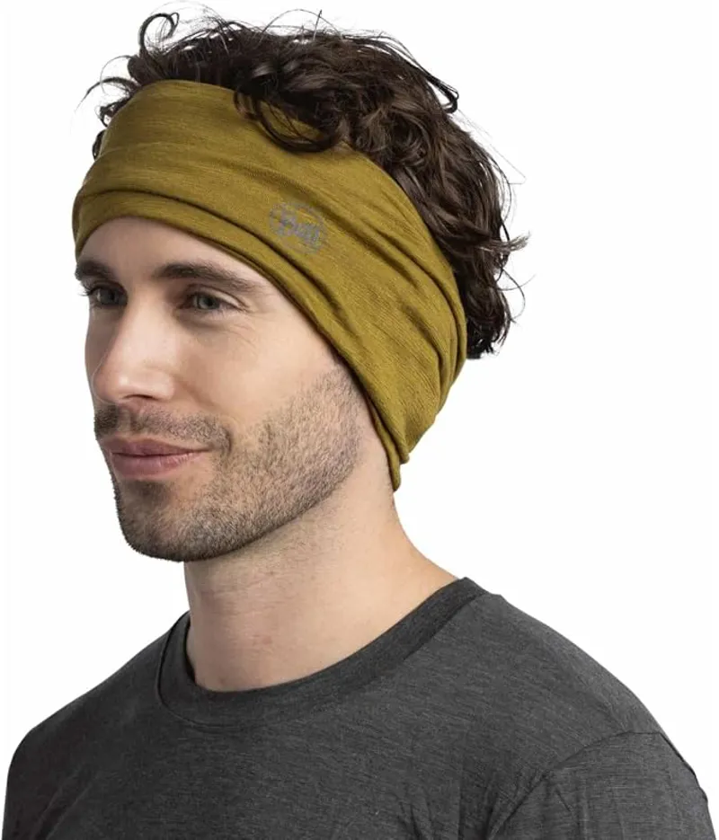 Buff Merino Lightweight Neckwear Solid Olive Green-3