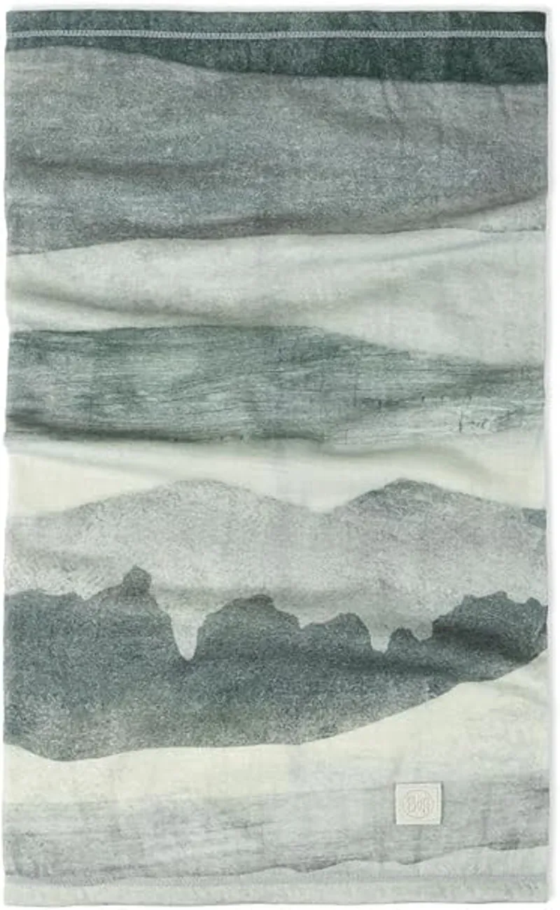 Buff Merino Lightweight Prints Neckwear Aler Grey-1