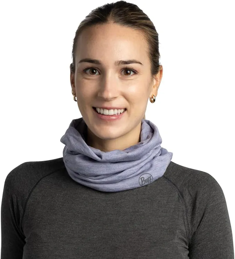 Buff Merino Midweight Neckwear Melange Iris-2