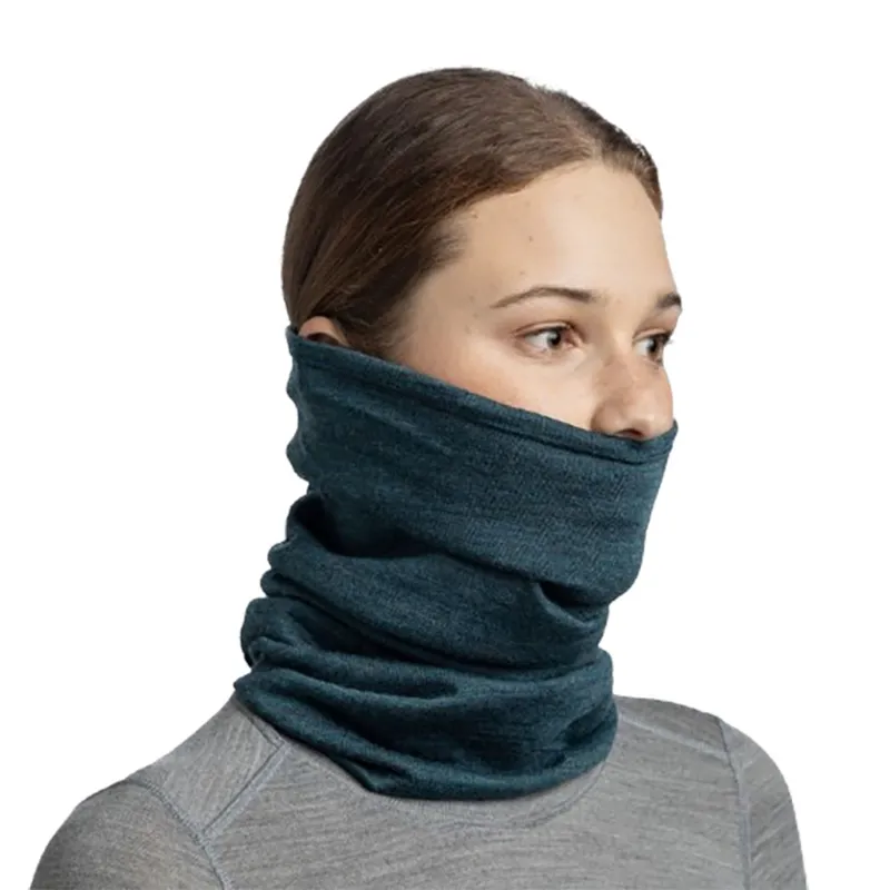 Buff Merino Midweight Neckwear Melange Tourmaline-3