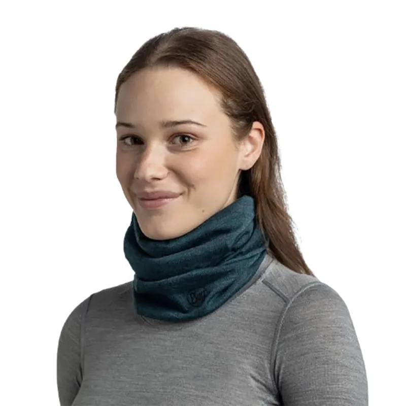 Buff Merino Midweight Neckwear Melange Tourmaline-2
