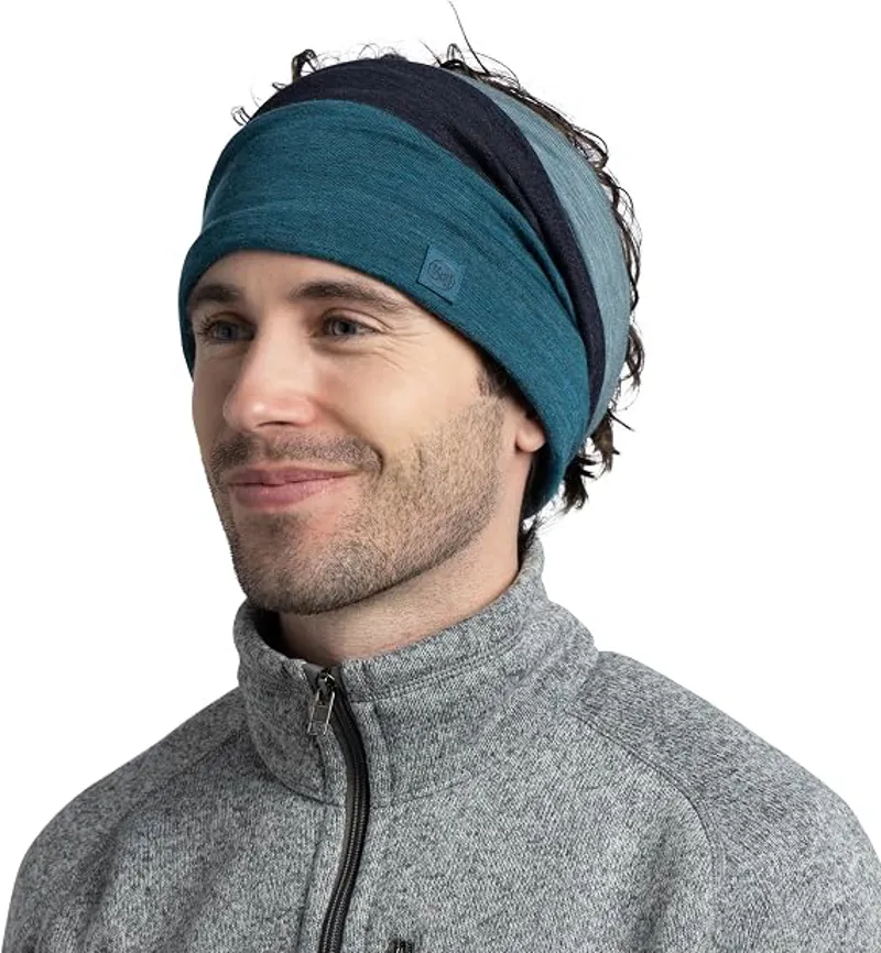 Buff Merino Move Multifunctional Neckwear Block Teal-4