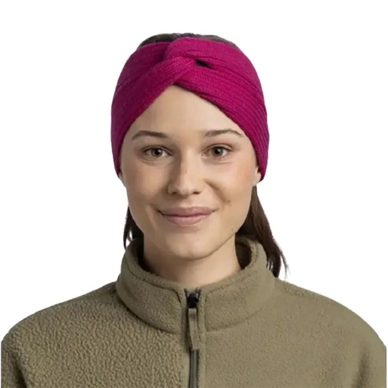 Buff Merino Wool Headband Norval Orchid-1
