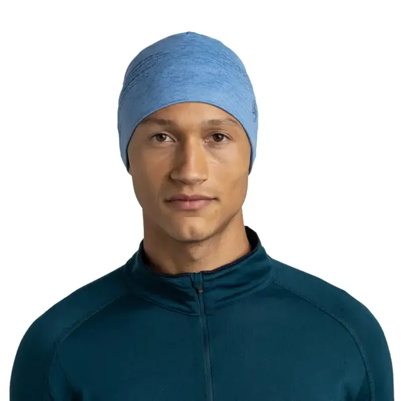 Buff Reflective DryFlx Beanie Solid Washed Blue-2