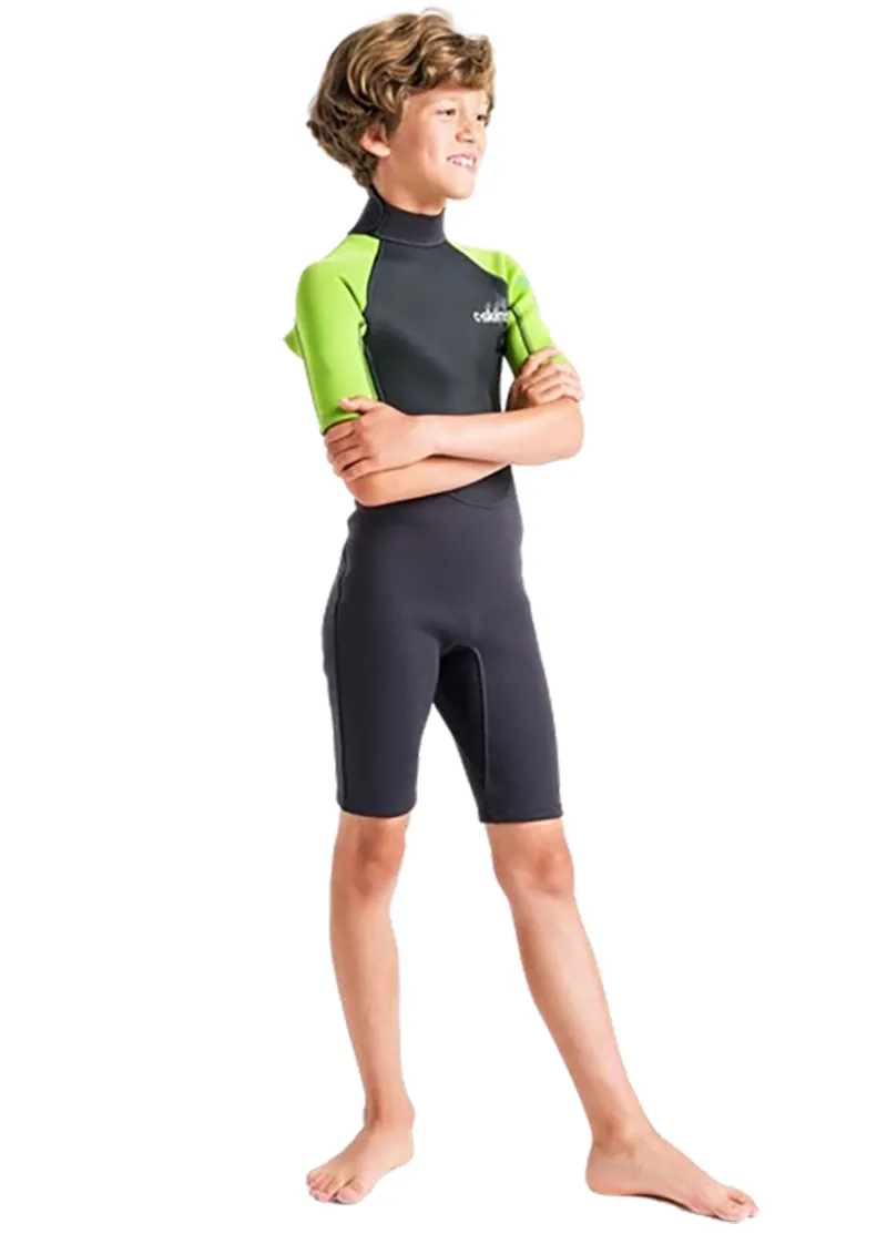 C-Skins Junior Element 3:2 Shorti Wetsuit Anthracite/Lime/Multi-7
