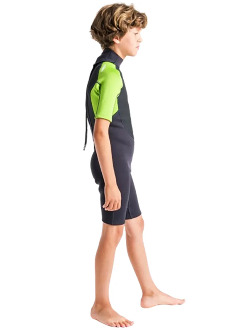 C-Skins Junior Element 3:2 Shorti Wetsuit Anthracite/Lime/Multi-5