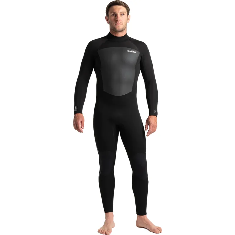 C-Skins Men's Legend 5/4/3mm Back Zip Wetsuit Black/Black/Anthracite