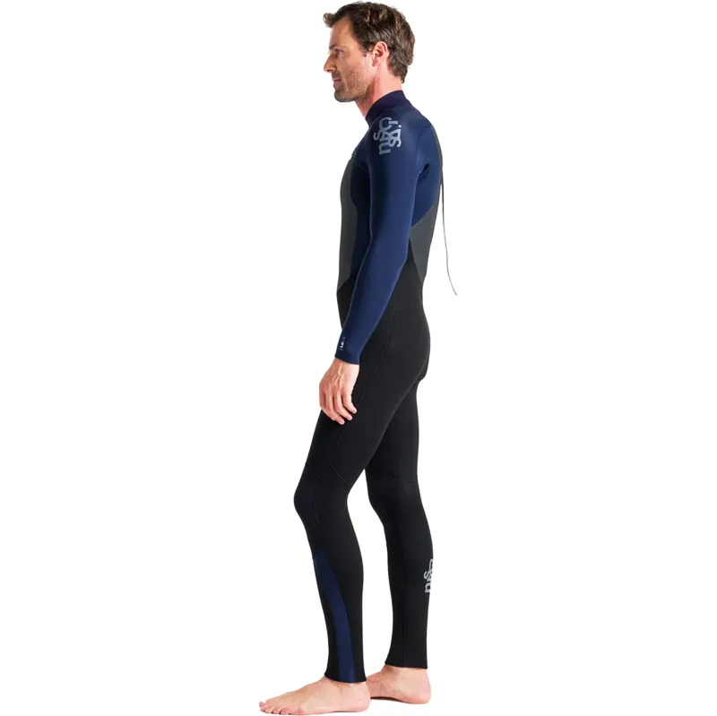 C-Skins Men's Legend 5/4/3mm Back Zip Wetsuit Black/Slate Navy/Grey-2