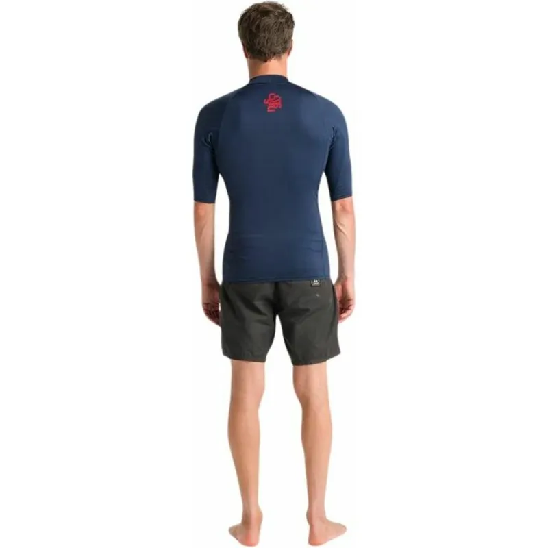 C-Skins Men's NuWave UV Basics Short Sleeve Rash Vest Bluestone-1