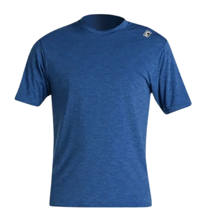 C-Skins Men's NuWave UV SS Surf Tee Deep Blue