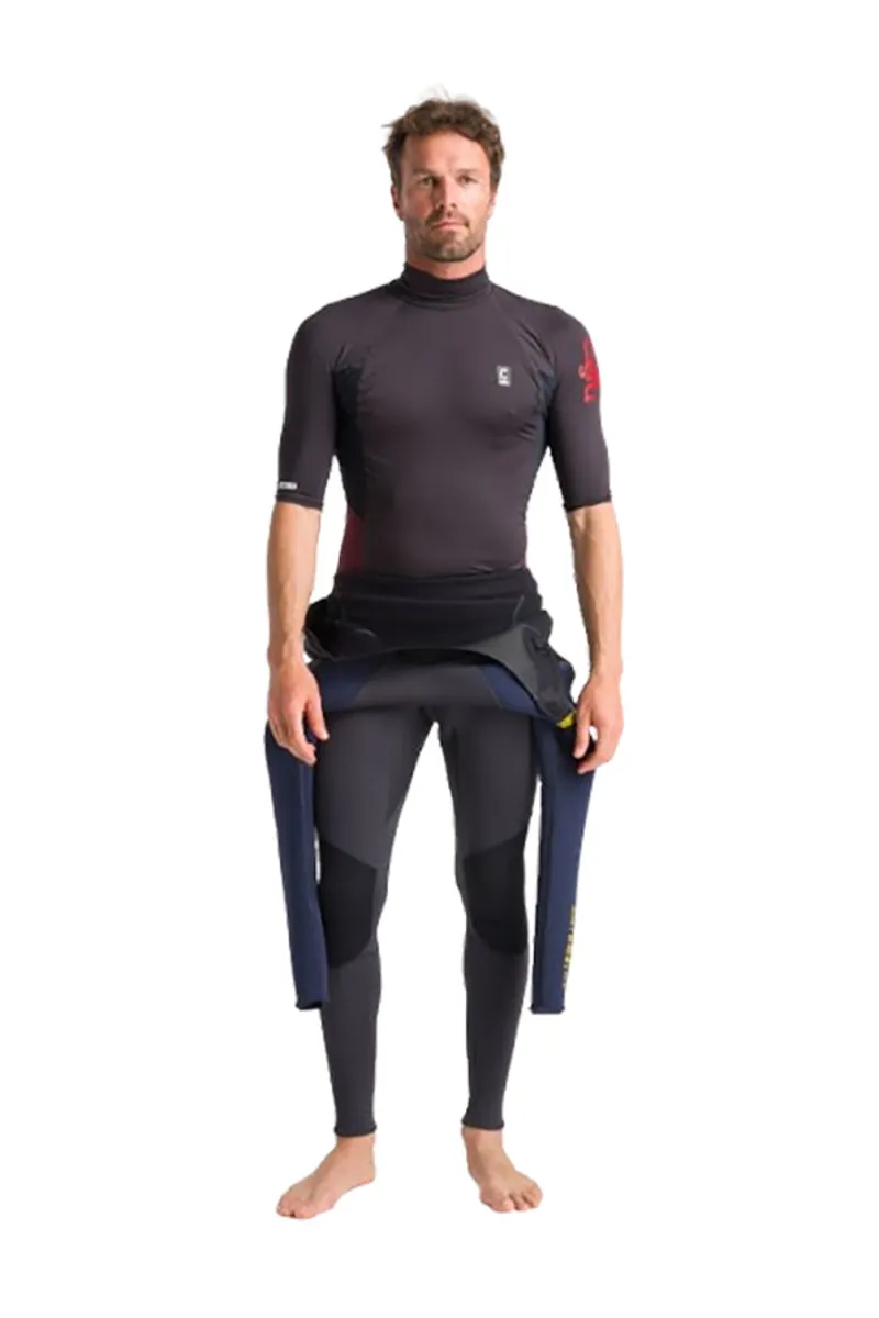 C-Skins Men's NuWave X Short Sleeve Rash Vest Anthracite/Bluestone/Wine-1