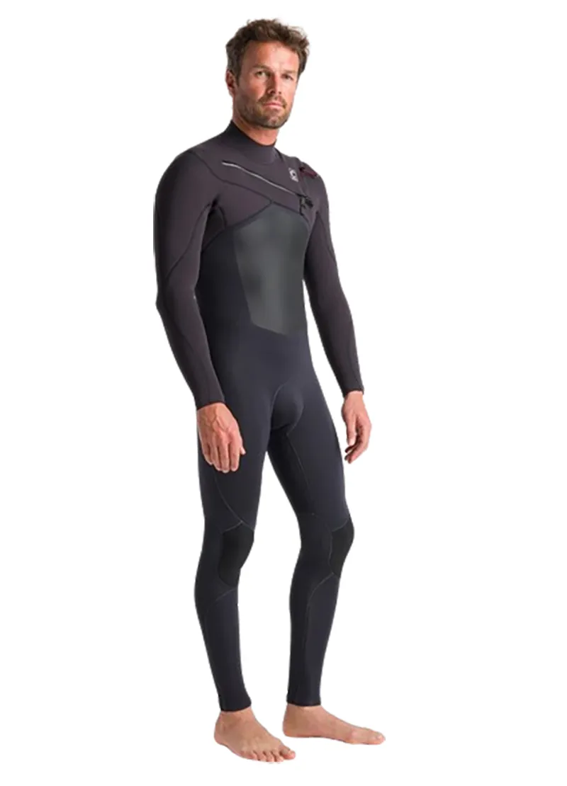 C-Skins Men's ReWired 4:3 GBS Chest Zip Steamer Anthracite/Meteor X/Wine-5