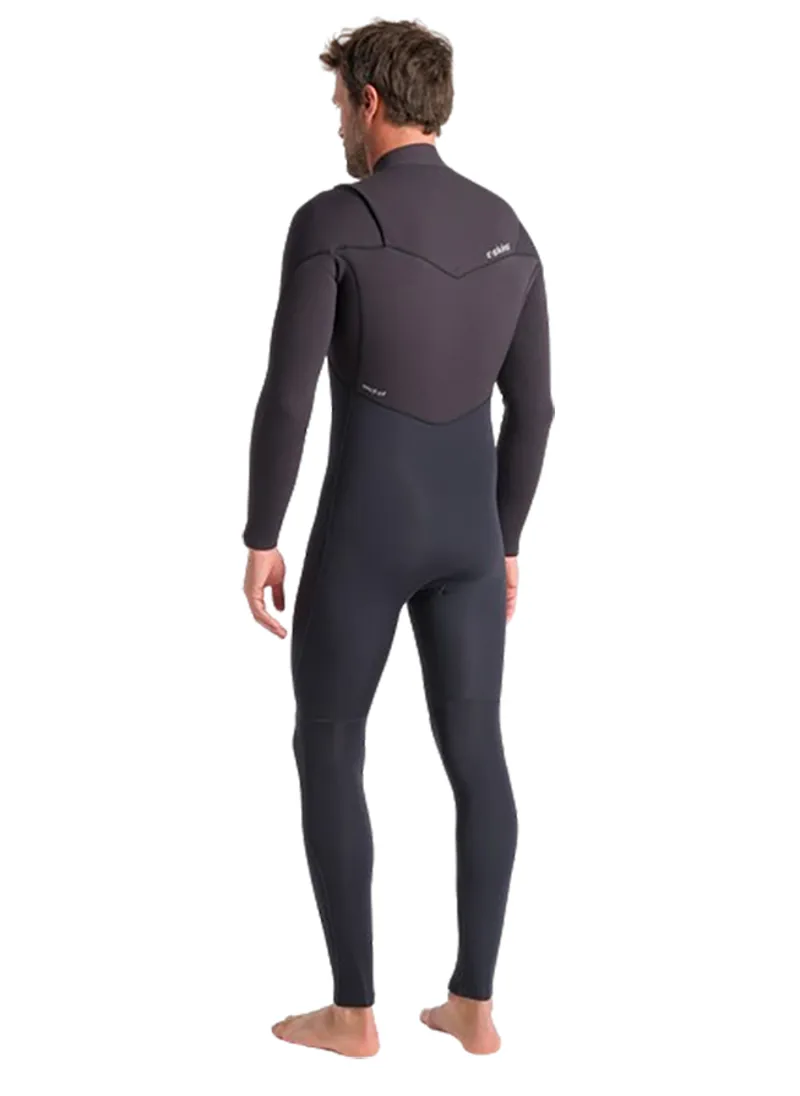 C-Skins Men's ReWired 4:3 GBS Chest Zip Steamer Anthracite/Meteor X/Wine-3