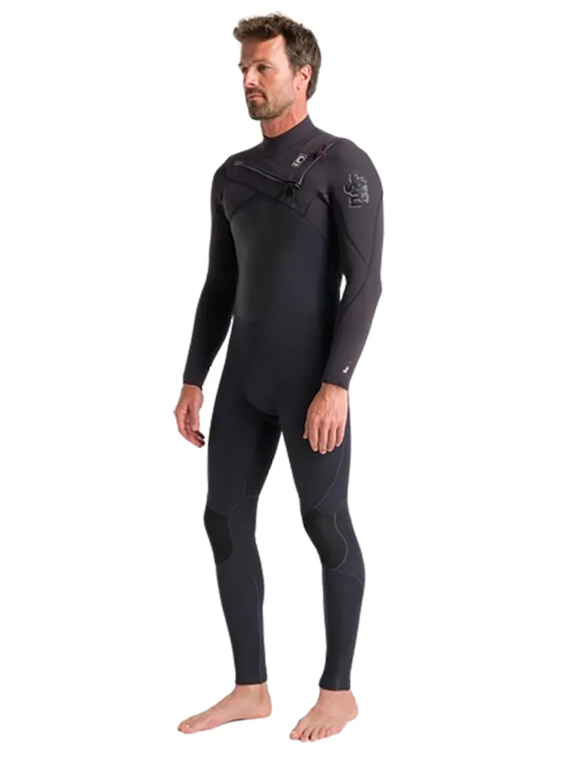 C-Skins Men's ReWired 4:3 GBS Chest Zip Steamer Anthracite/Meteor X/Wine-2