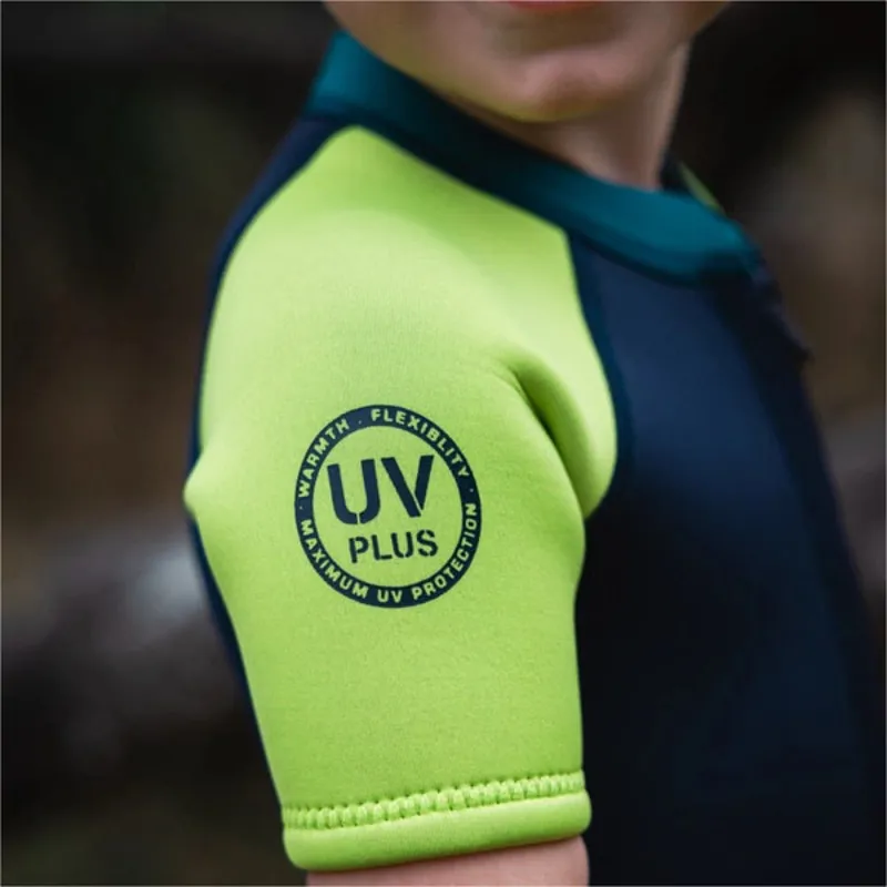 C-Skins NuWave C-KID Baby FZ Shortie Bluestone/Lime-6