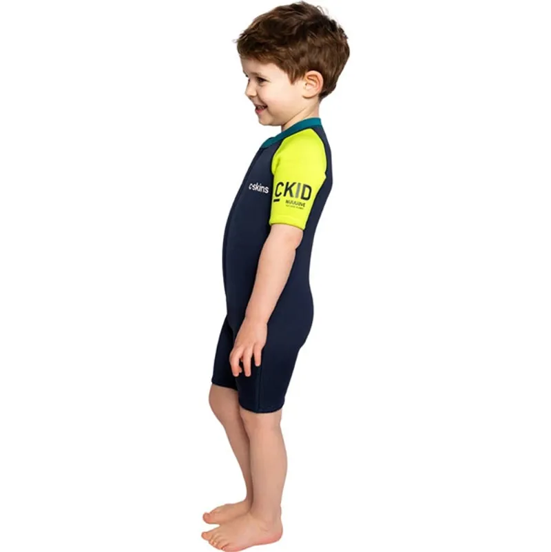 C-Skins NuWave C-KID Baby FZ Shortie Bluestone/Lime-2