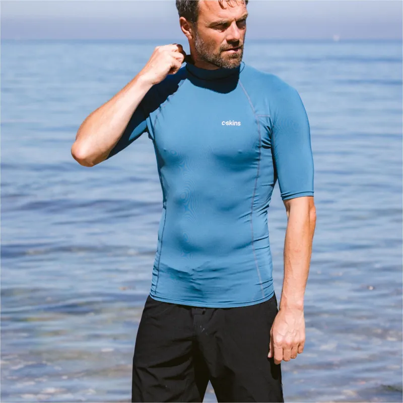 C-Skins NuWave UV Basics SS Vest Steel Blue-5