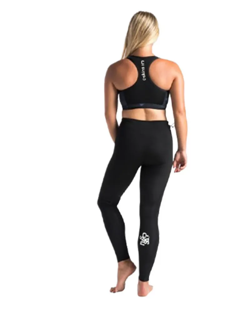 C-Skins Women's NuWave Solace Lite 1.5mm FL Leggings Black/Black/White-3