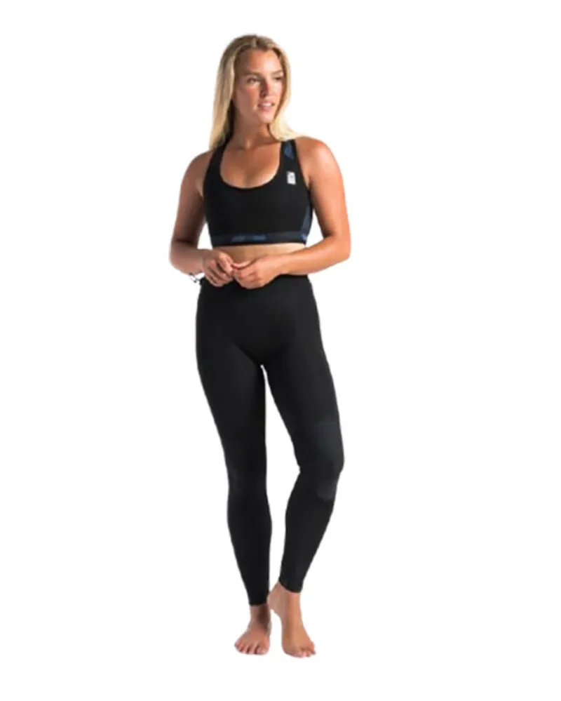 C-Skins Women's NuWave Solace Lite 1.5mm FL Leggings Black/Black/White-2