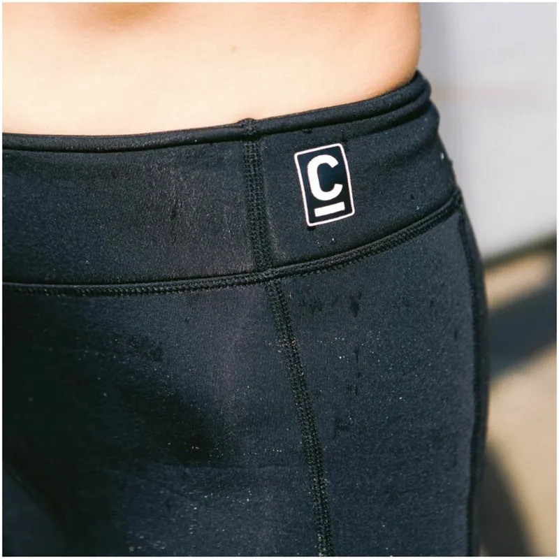 C-Skins Women's Solace Flatlock 3/4 Leggings Raven Black/Tropical-4