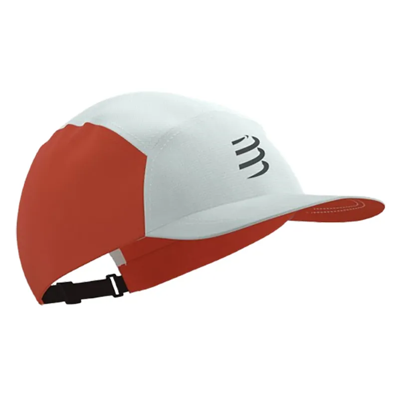 Compressport 5 Panel Cap White/Tigerlily-1