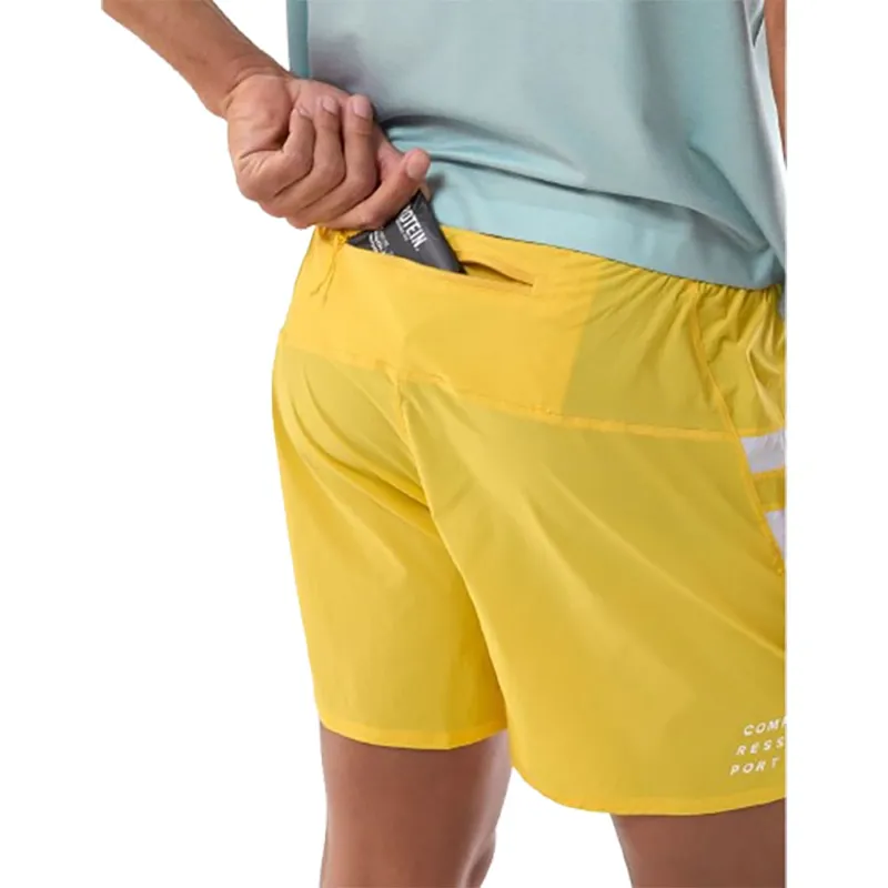 Compressport Men's Performance Short Lemon/White-7