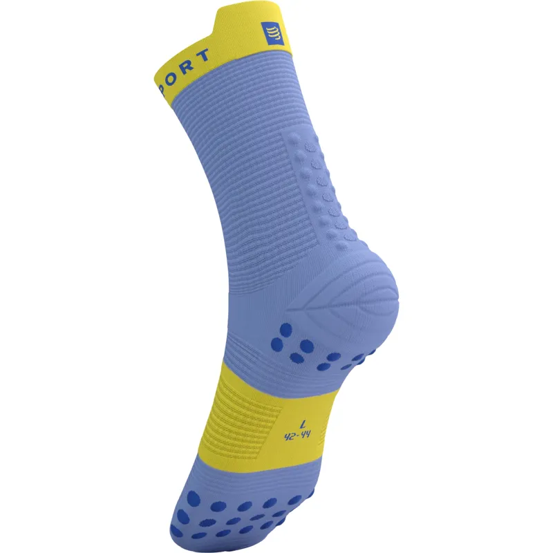 Compressport Pro Racing Socks V4.0 Run High Jacaranda/Maize-2